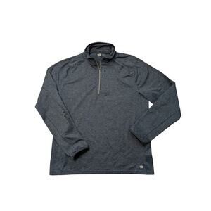 VRST Men's lightweight Performance 1/4 zip pullover; dark gray; size LG